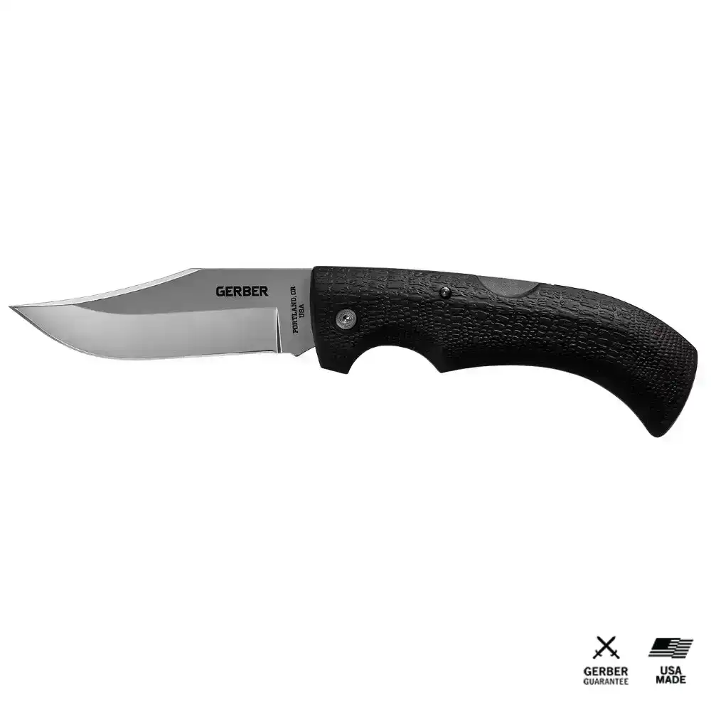 Gerber Gator Clip Point Fine Plain Edge Folding Knife 46069
