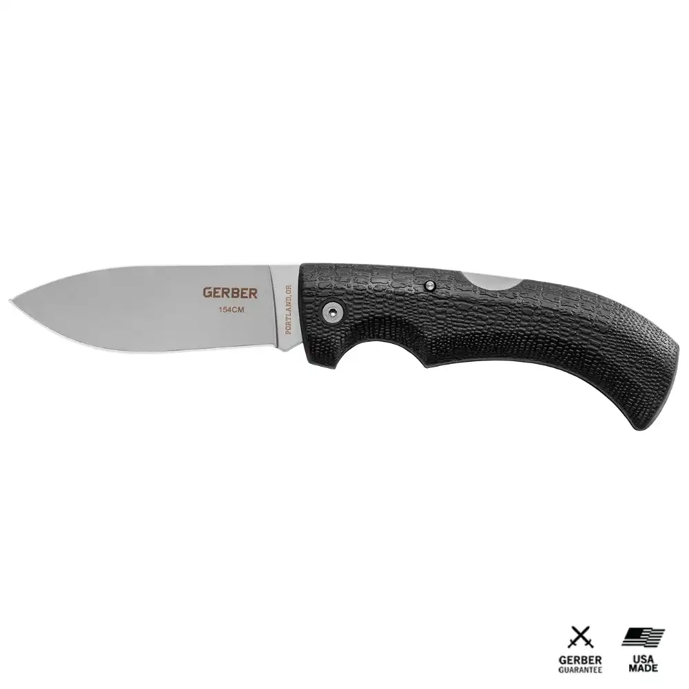 Gerber Gator 154cm Drop Point Fine Edge Folding Pocket Knife | 06064