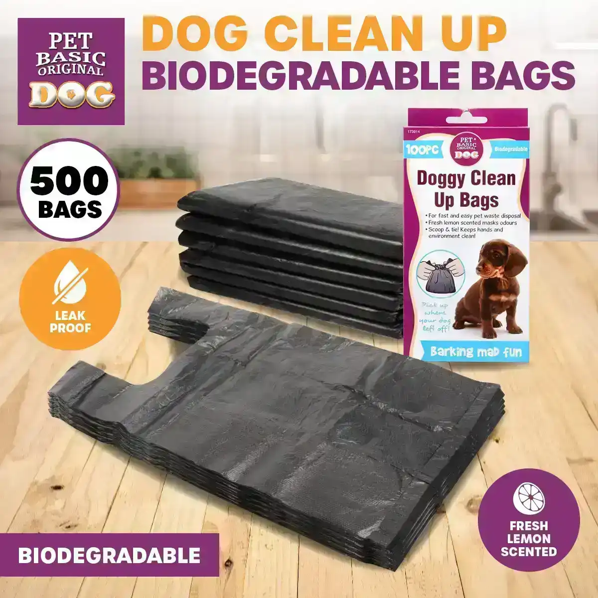 Pet Basic® 500PCE Dog Waste Bags Leak Proof Strong Durable Biodegradable
