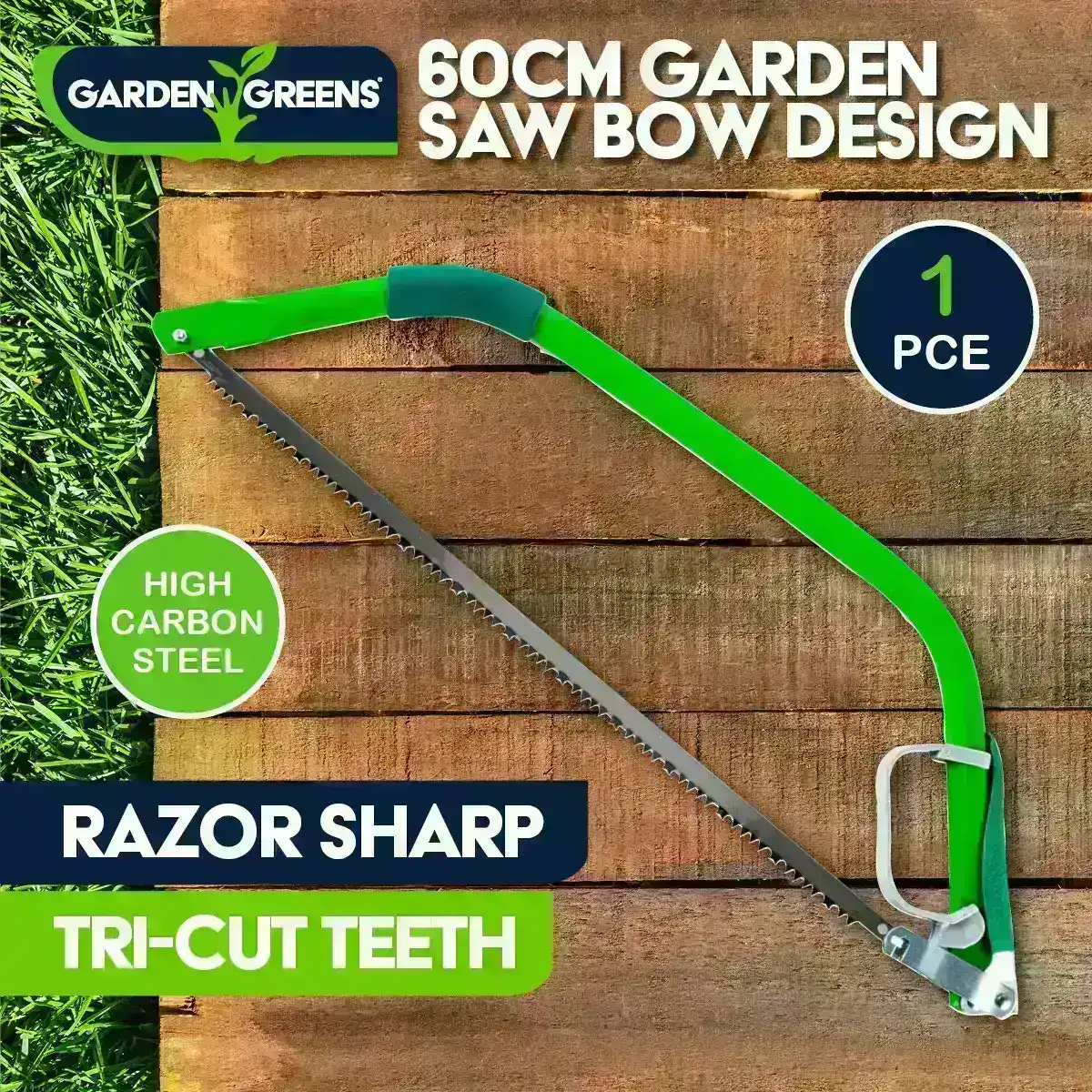 Garden Greens® Garden Saw Bow Design Lightweight Hand Guard Carbon Steel 60cm