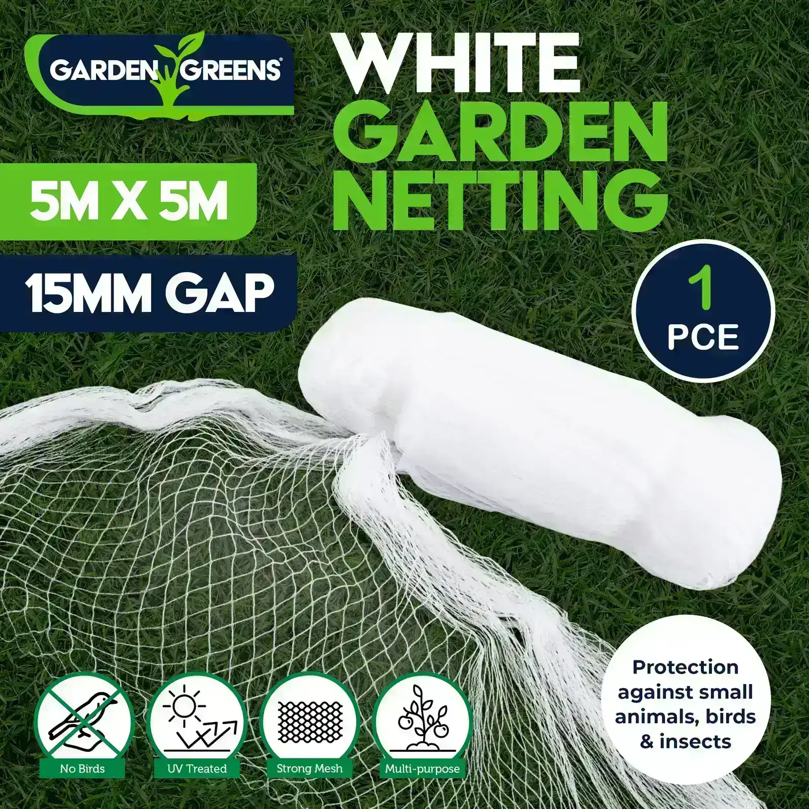Garden Greens® Garden Netting Multi Purpose Seedlings Plants Fruit Veg 5 x 5m