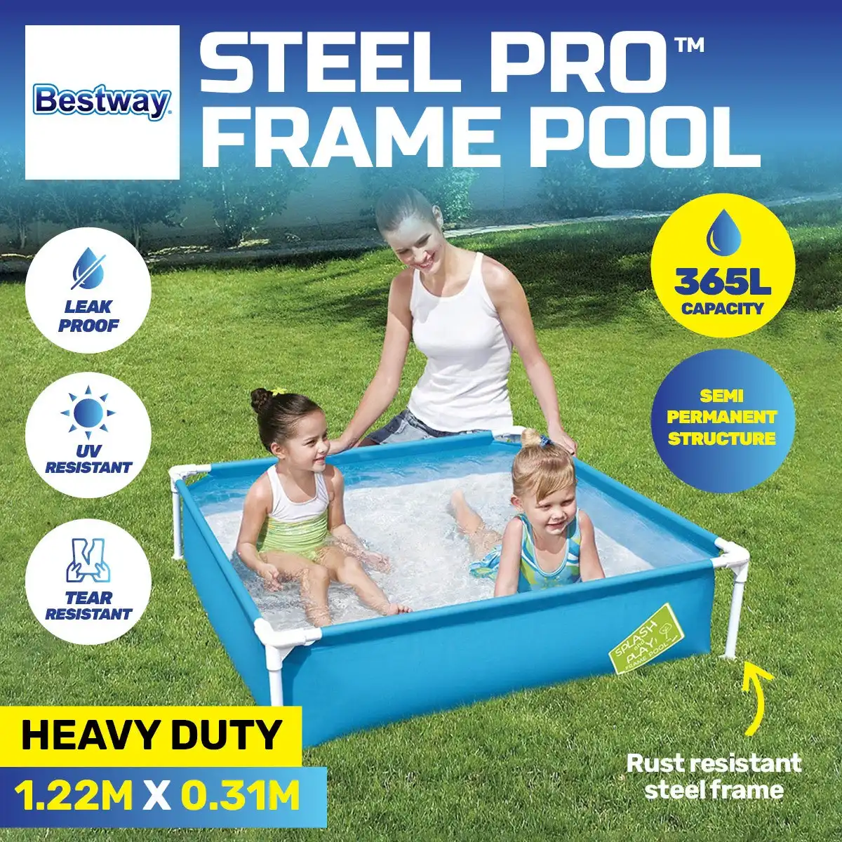 Bestway® Steel Pro My First Frame Pool Kids Blue 1.22m x 30.5cm
