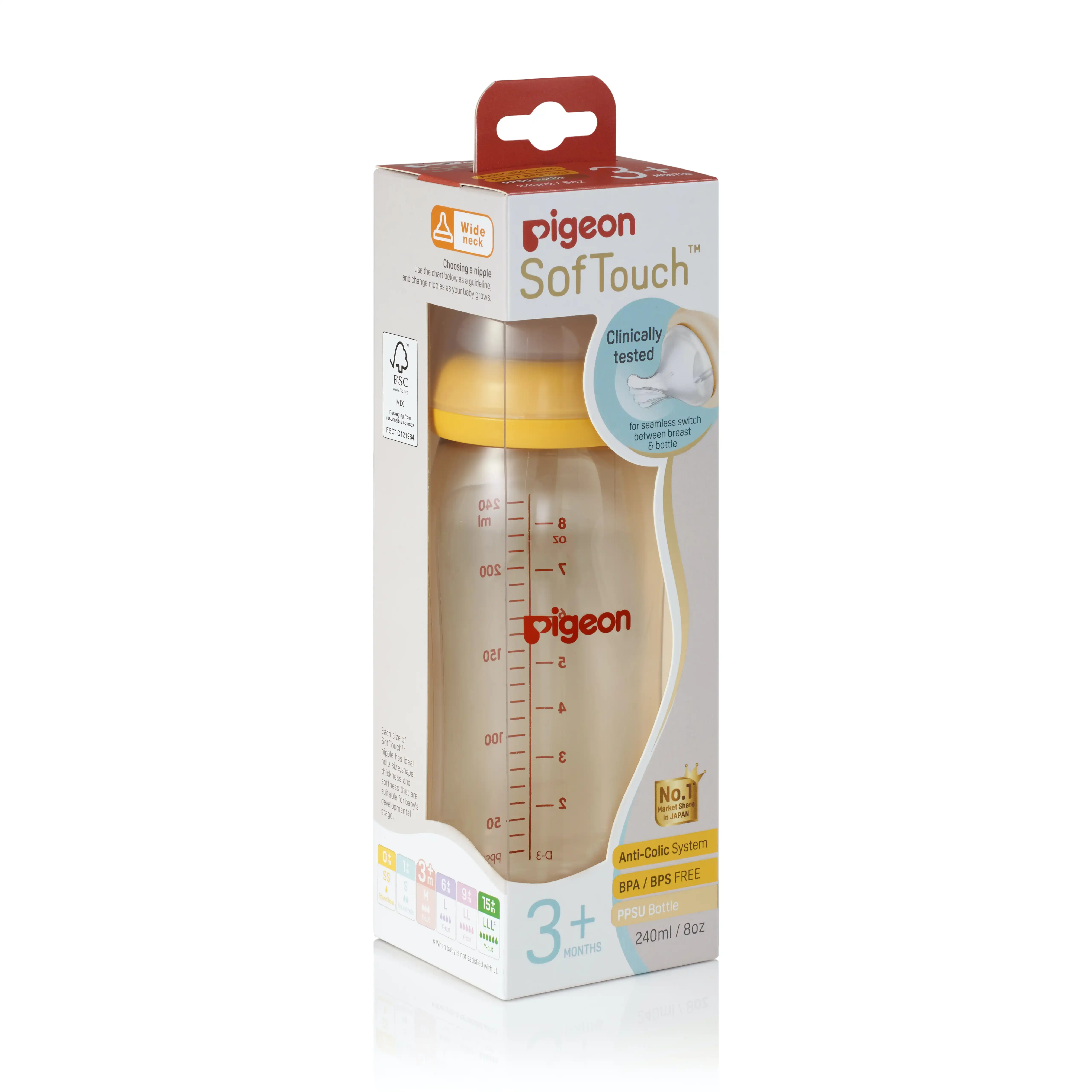 PIGEON SofTouch Bottle PPSU 240ml
