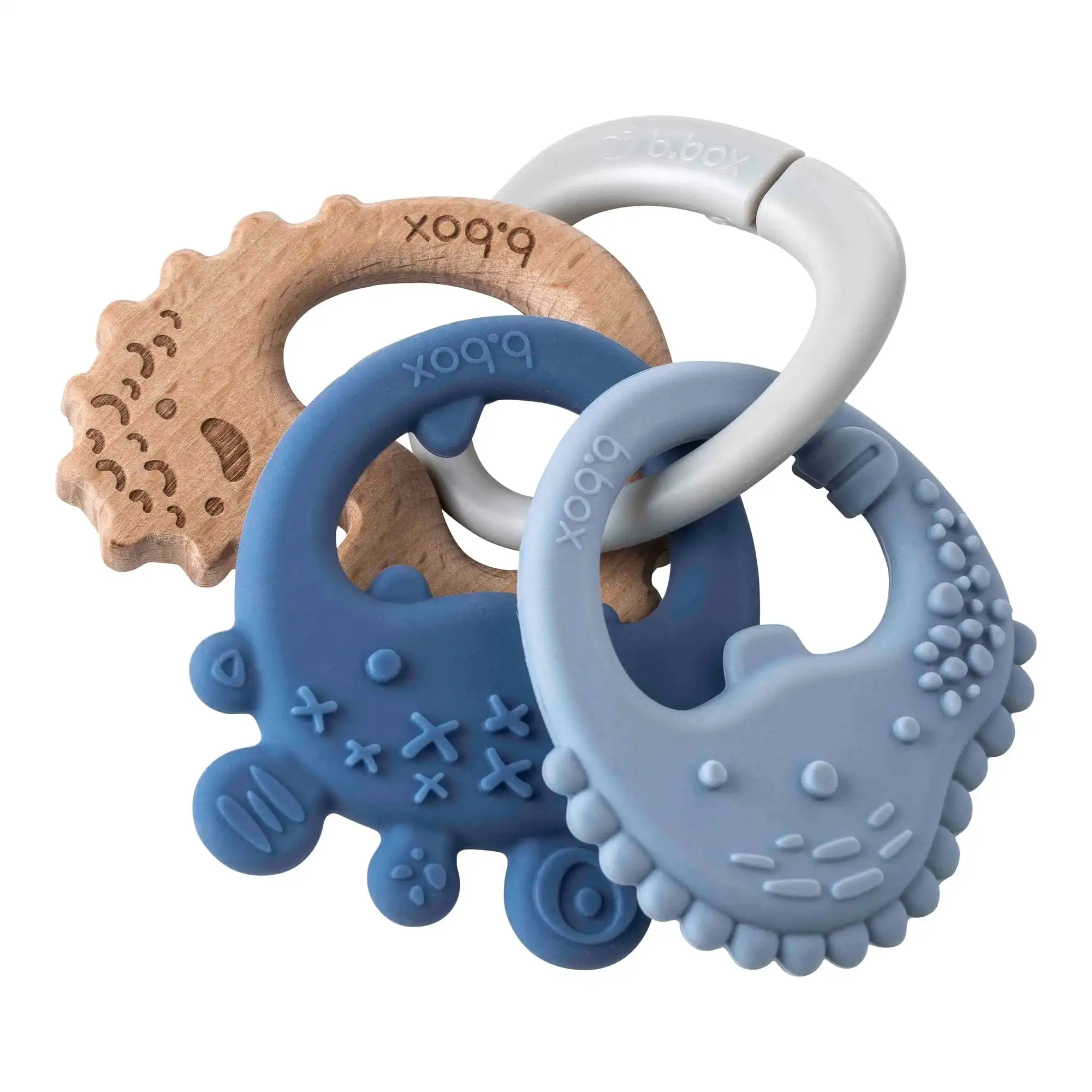 Trio Teether Lullaby Blue