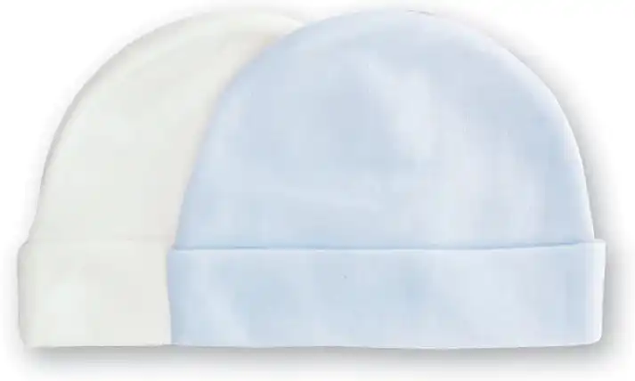 Playette 2 Pack Bamboo Caps White & Blue