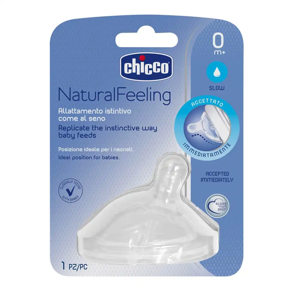 Chicco Teat: Natural Feeling - 0M+ Reg Flow 1 Pack