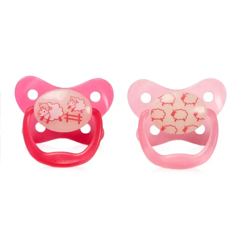 Dr Browns Glow In The Dark Pacifier Stage 1 Pink