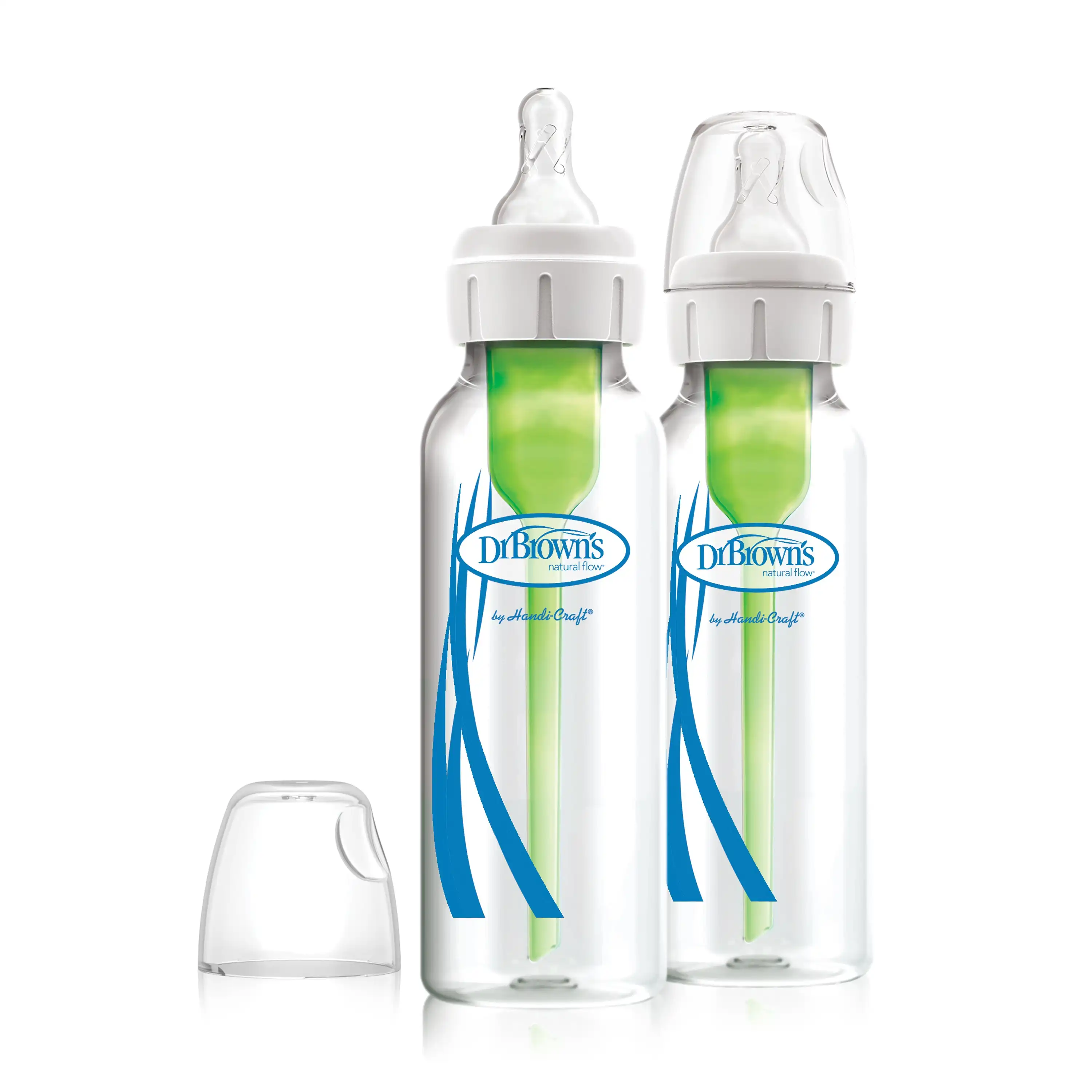 Dr Browns 250 ML Feeding Bottle 1 Teat Glass 2 Pack