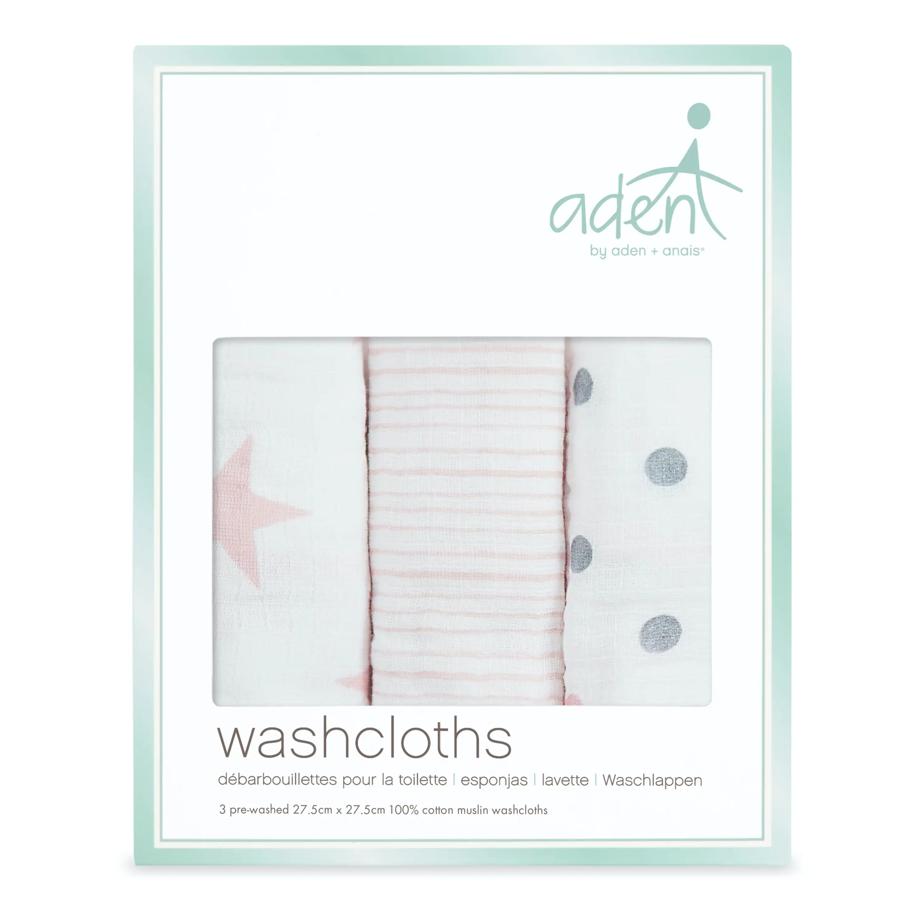 Aden Doll 3-Pack Aden Washcloths