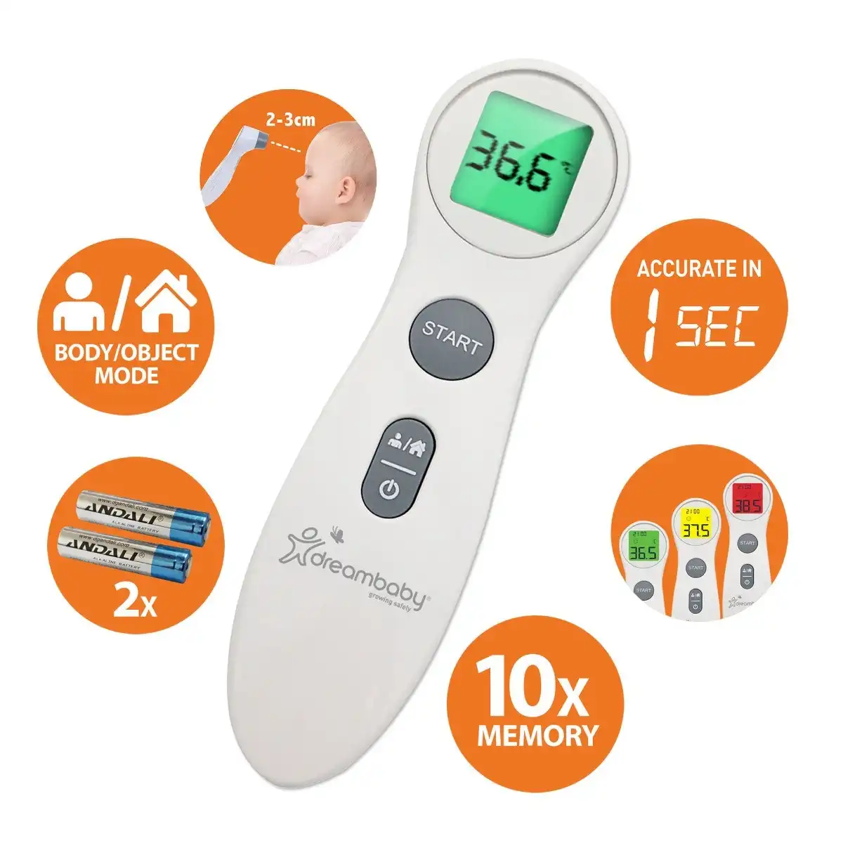 dreambaby Noncontact Infrared Forehead Thermometer