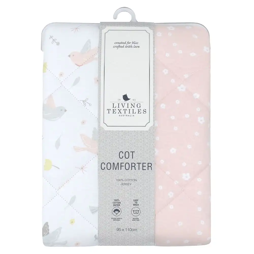 Jersey Cot Comforter Ava/Blush Floral