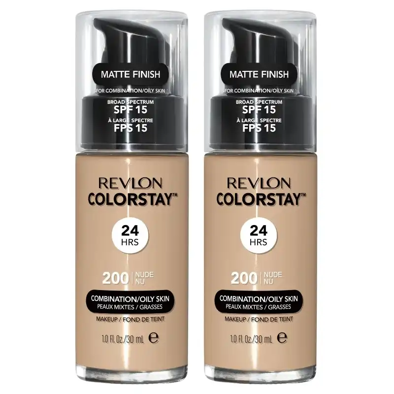 2 x Revlon ColorStay Makeup for Combination/Oily Skin 30mL - 200 Nude