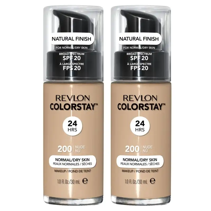 2 x Revlon ColorStay Makeup for Normal/Dry Skin 30mL - 200 Nude