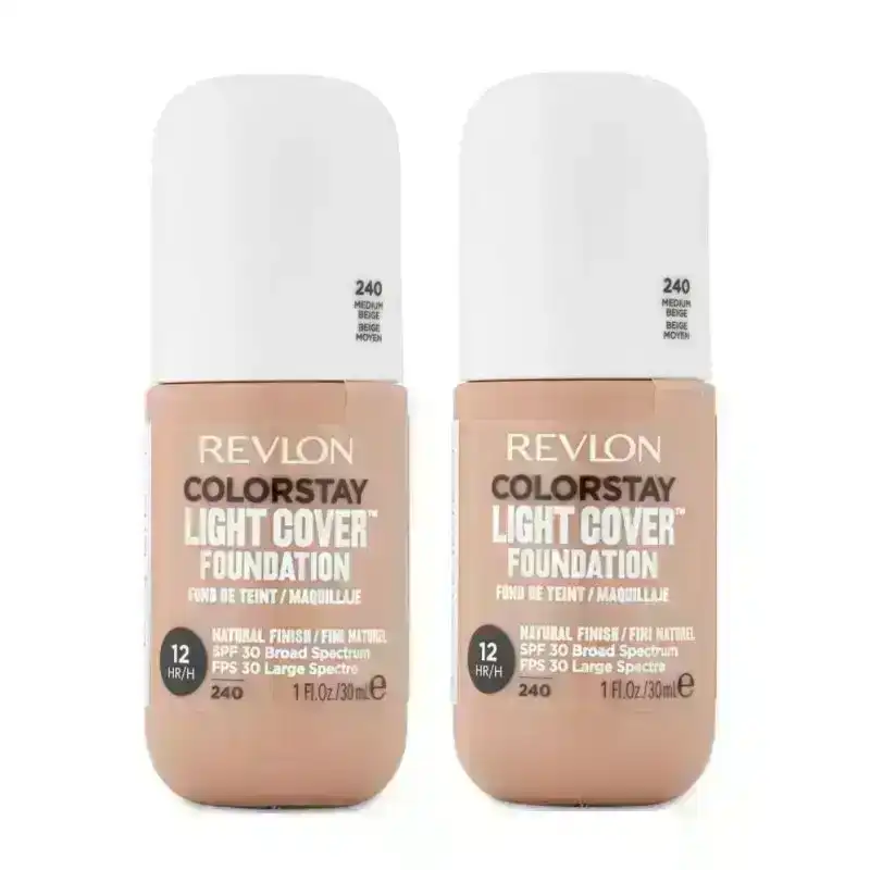 2 x Revlon ColorStay Light Cover Foundation 30mL - 240 Medium Beige