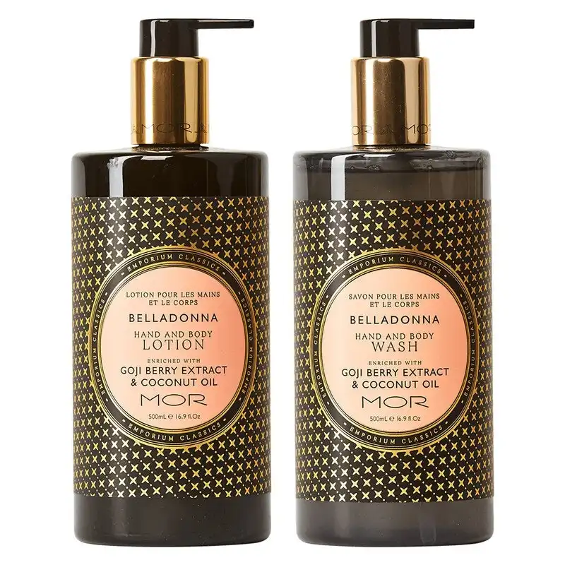 MOR Belladonna Hand & Body Wash and Hand & Body Lotion Set