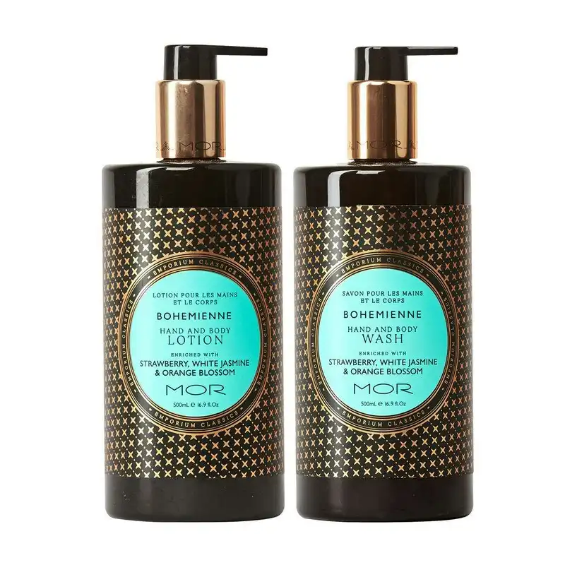 MOR Bohemienne 500ml Hand & Body Wash and Hand & Body Lotion Set