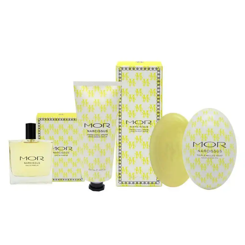 MOR Narcissus Hand Cream, Soap and Perfumette Set