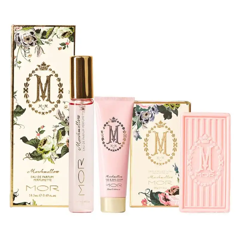 MOR Marshmallow Hand Cream, Soap and Perfumette Set