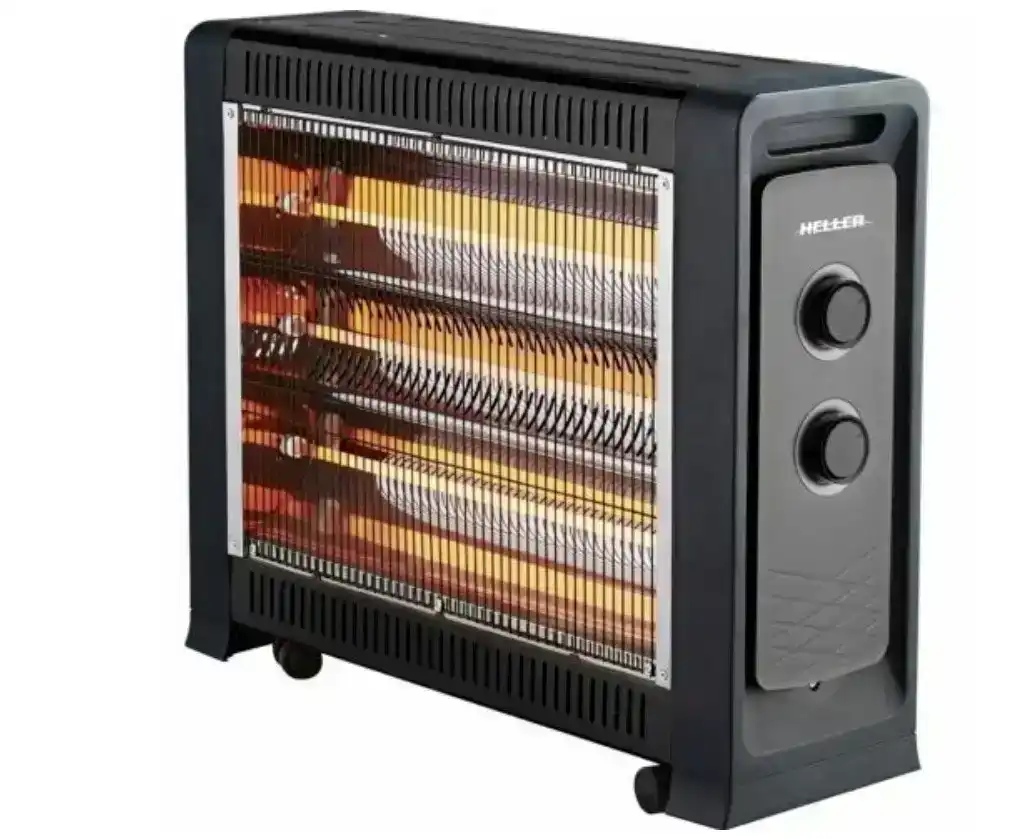 Heller 2400W Portable Electric Heater Quartz Radiant Fan Heating Assisted