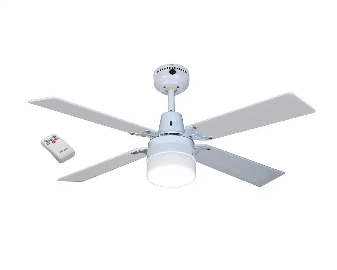 Heller 1200mm Reversible 4 Blade RUBY Ceiling Fan with Clipper Light & Remote