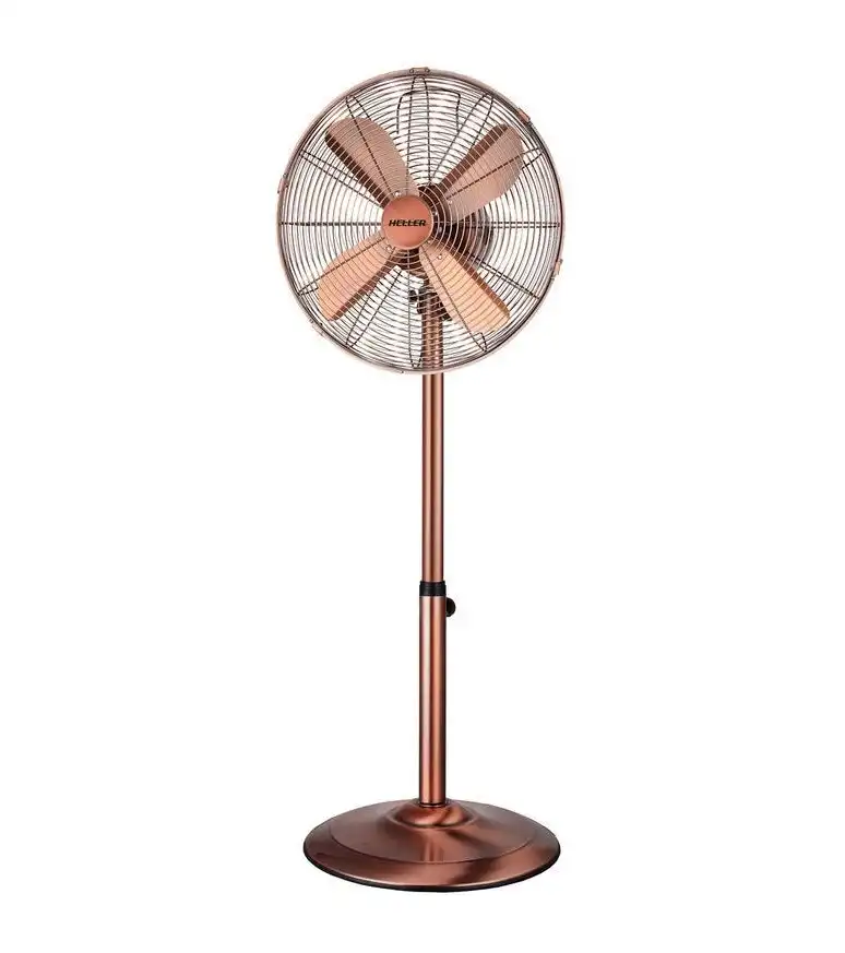 Heller 45cm Pedestal Oscillating Floor Fan/Tilt/Air Cooling/Cooler - Copper