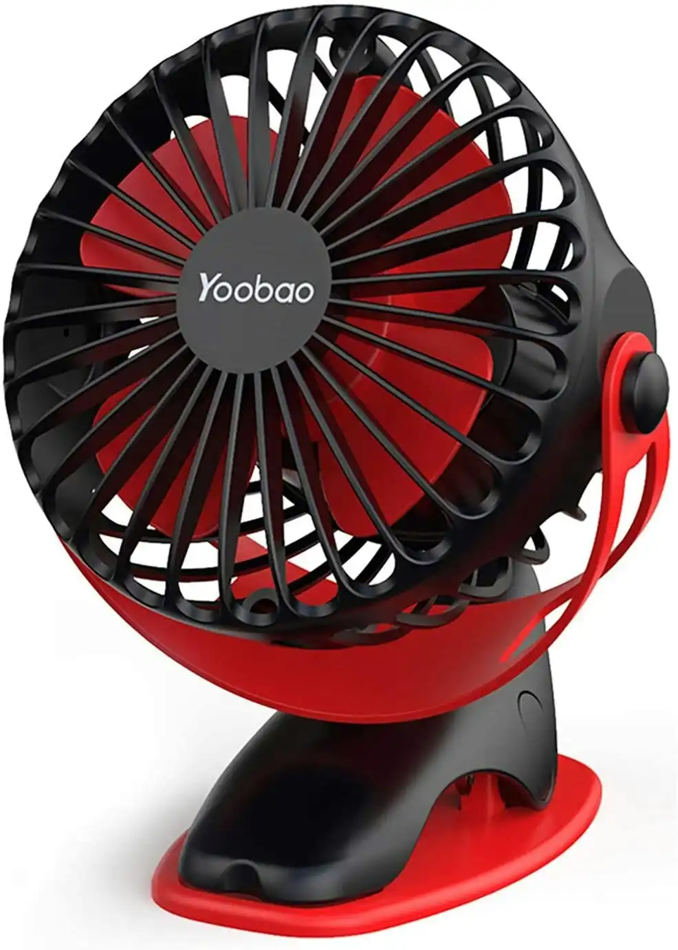Yoobao 6400mAh Rechargeable Portable USB Low-noise/Noiseless Mini Clip On Fan