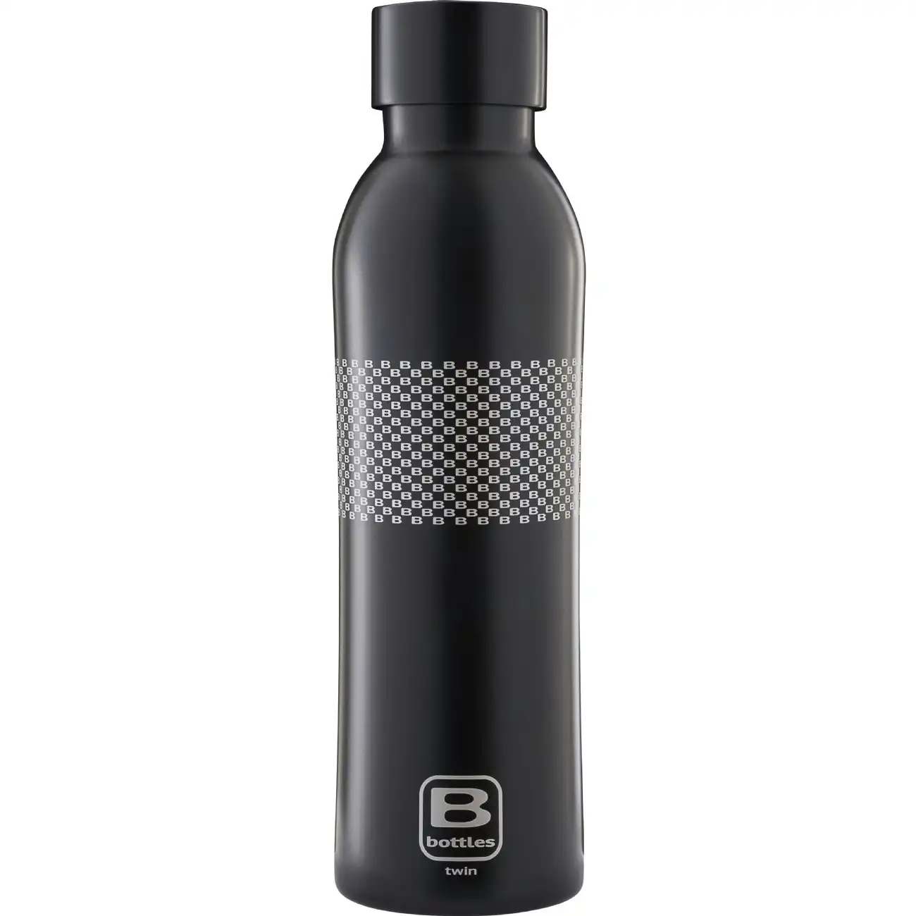 Bugatti Twin 500ml B-Pattern Stainless Steel Drink Bottle - Black