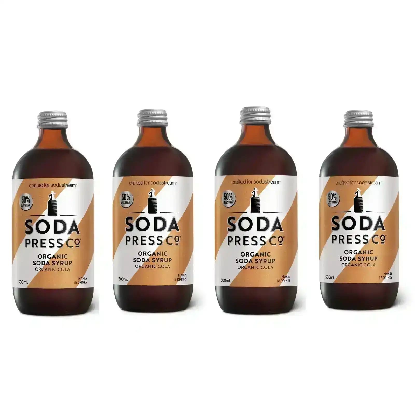 SodaStream Soda Press 4 Pk Organic Syrup 500ml - Organic Cola
