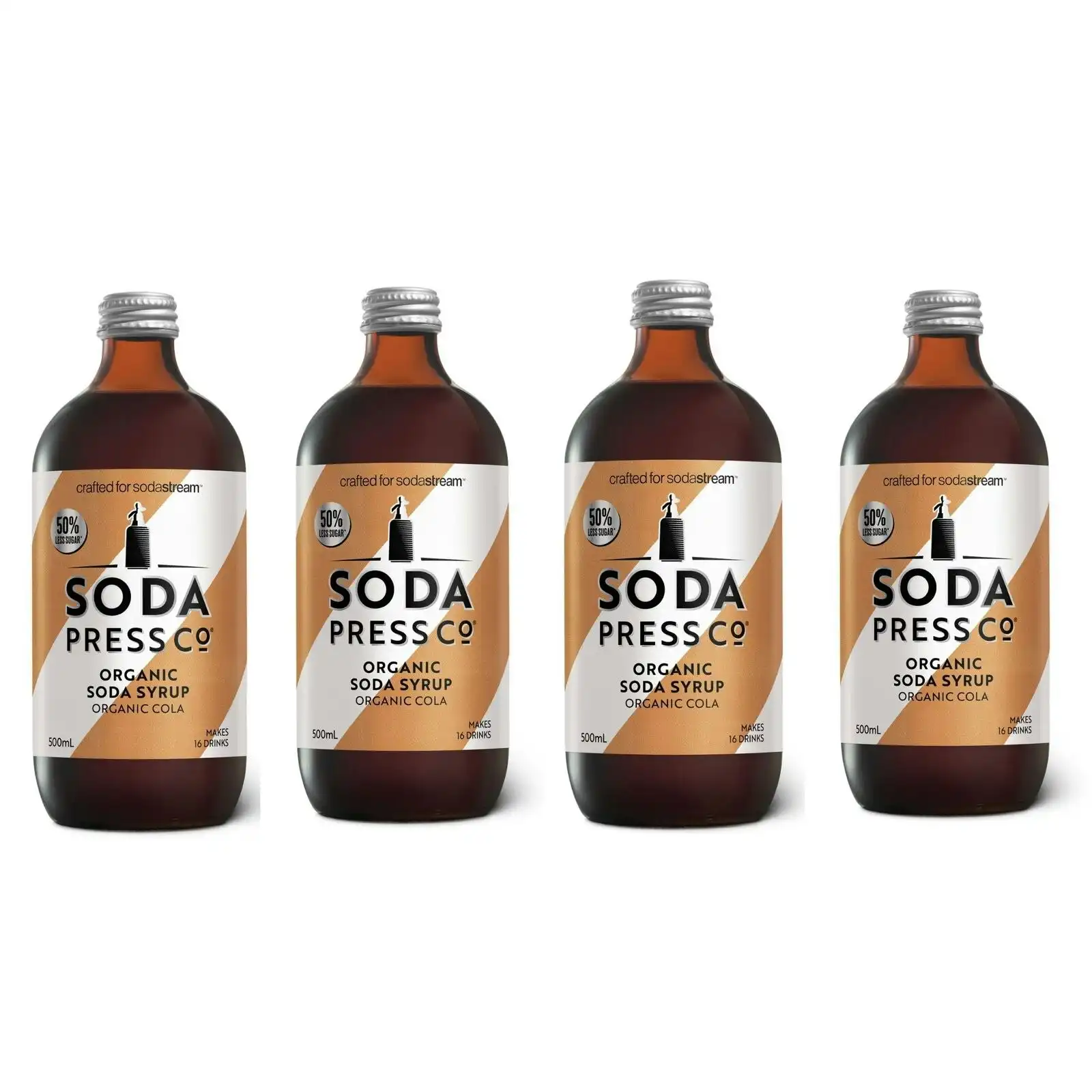 SodaStream Soda Press 4 Pk Organic Syrup 500ml - Organic Cola