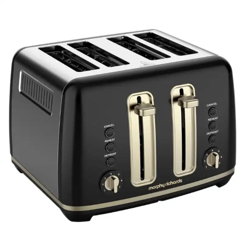 Morphy Richards Ascend Soft Gold 4-Slice Toaster - Satin Black -MRSGT4B