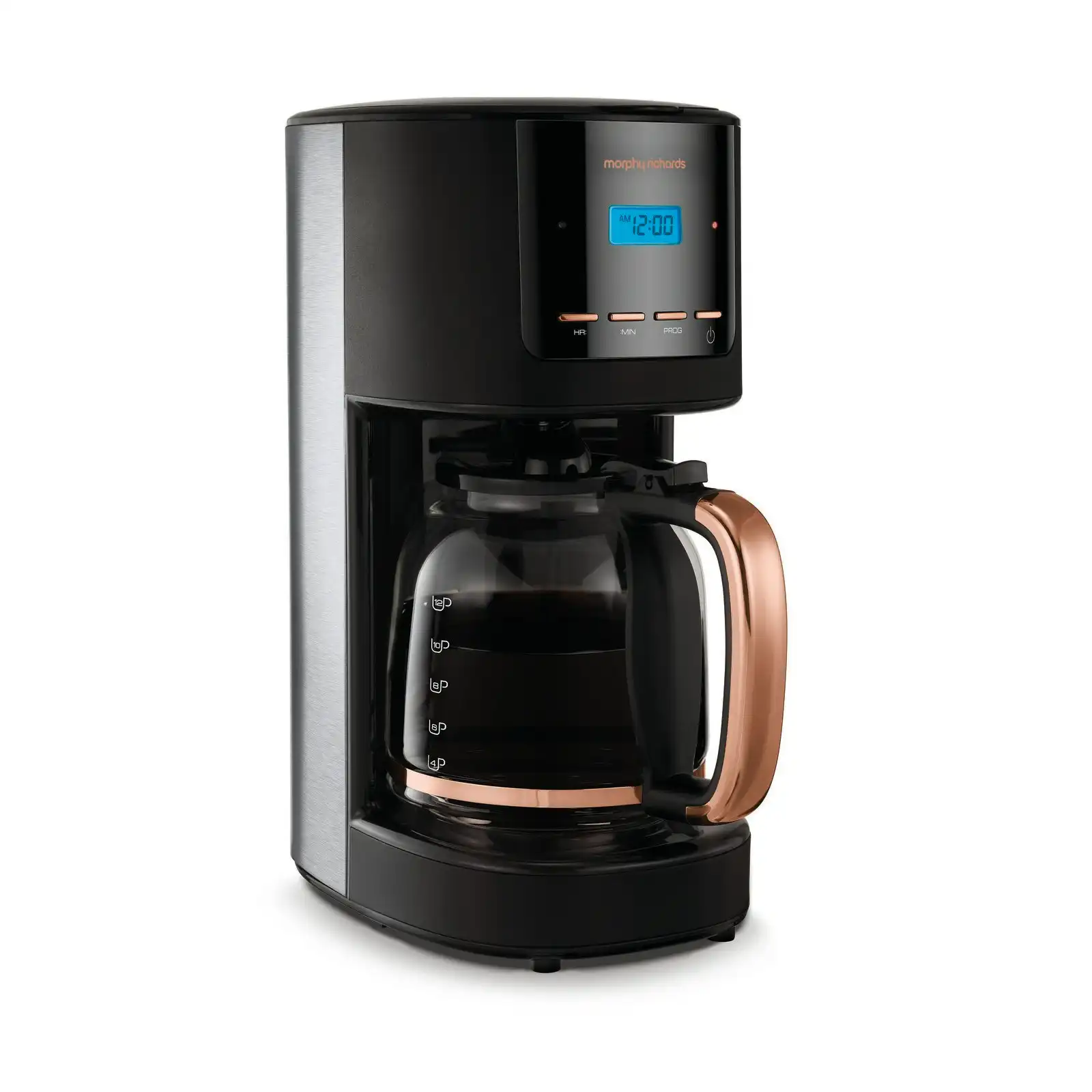 Morphy Richards 12 cup / 1.8L Accents Filter Coffee Machine - Rose Gold/Black