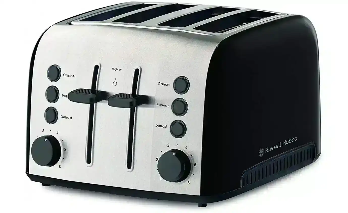 Russell Hobbs Brooklyn 4 Slice Toaster, Black - RHT94BLK