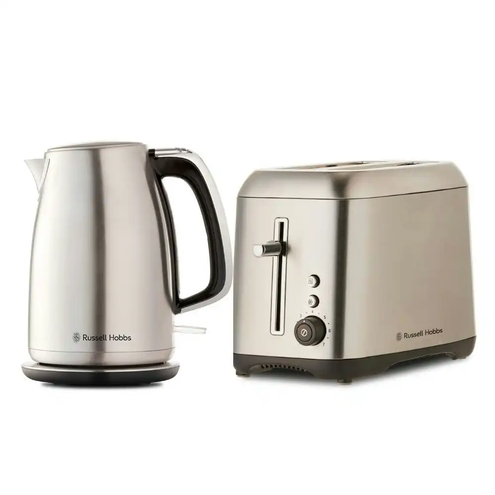 Russell Hobbs Carlton 1.7L Kettle and 2 Slice Toaster Set - Brushed Stainless Steel
