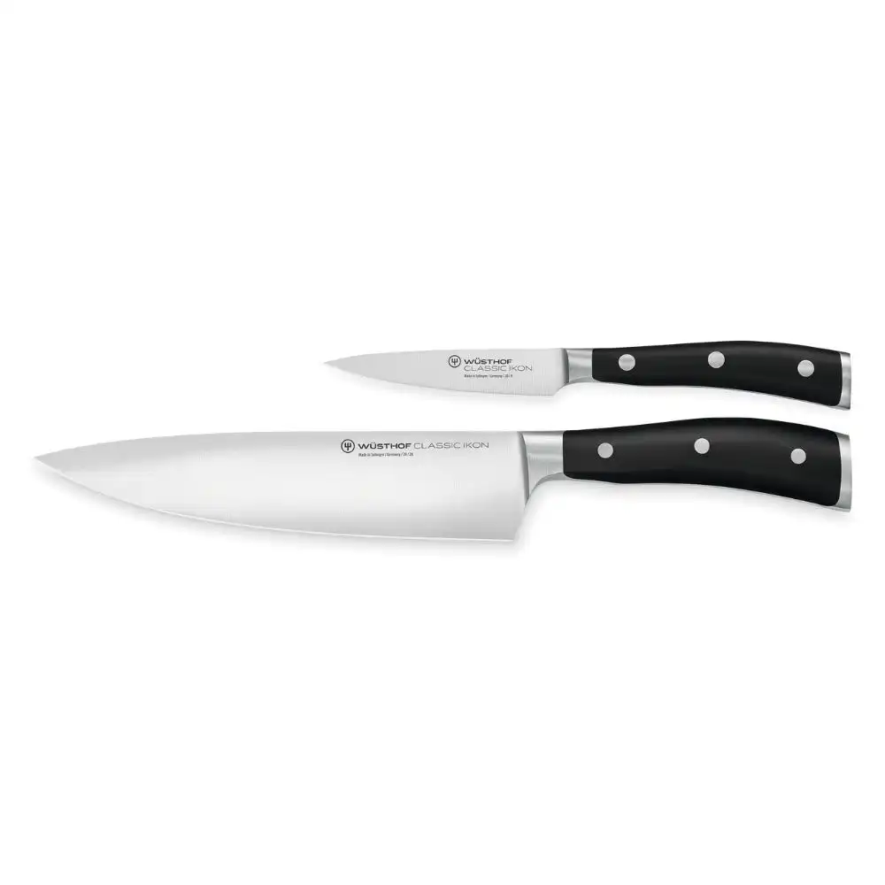 Wusthof Classic Ikon Professional Knife Set of 2 - Black