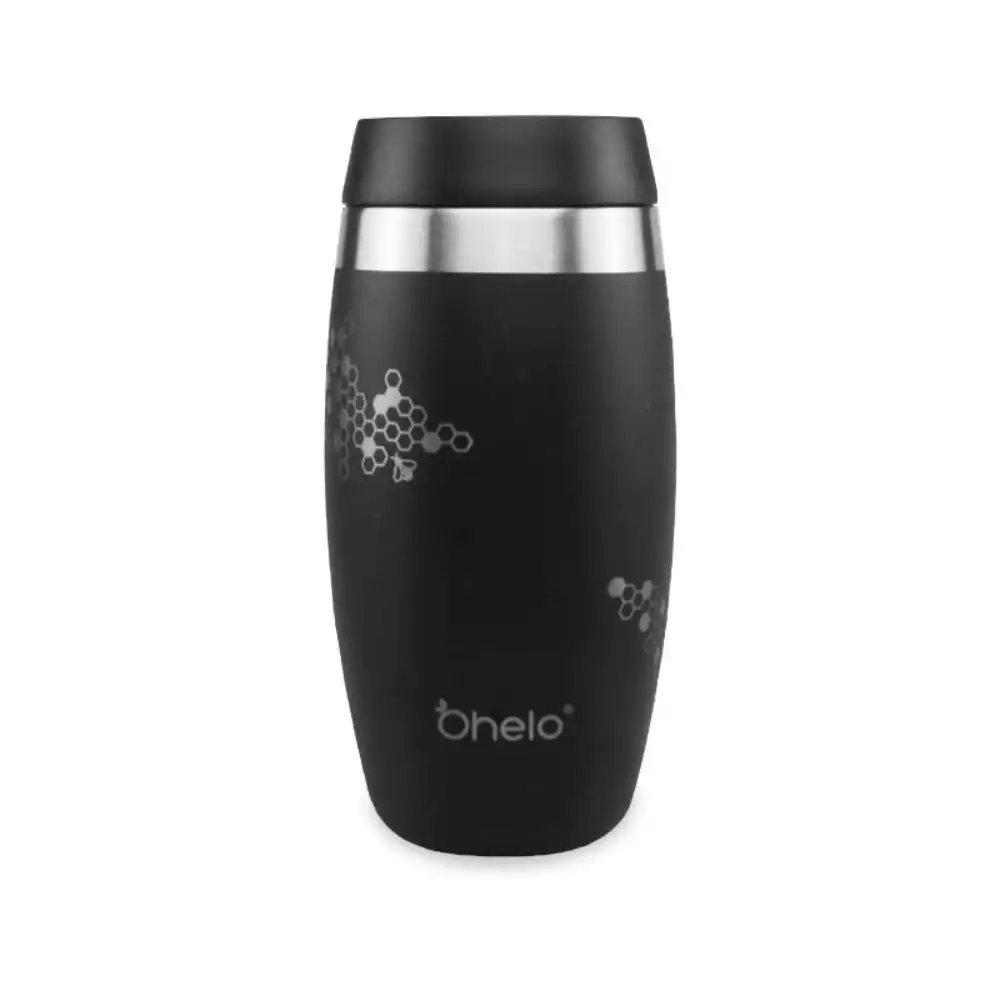 Ohelo 400ml To-Go Tumbler With Etched Bees - Black
