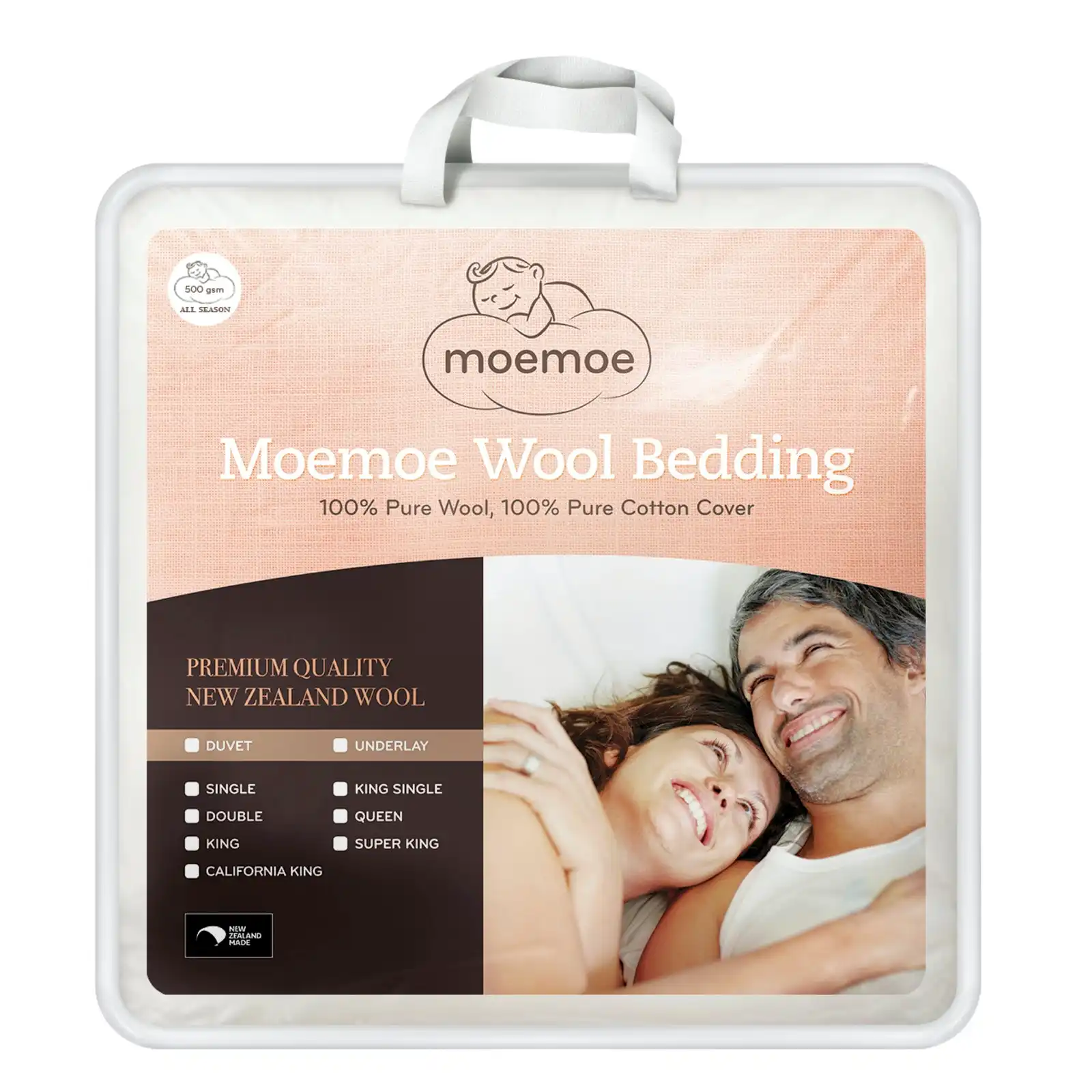 Moemoe 100% New Zealand Wool Duvet Inner - Warm Weight Queen