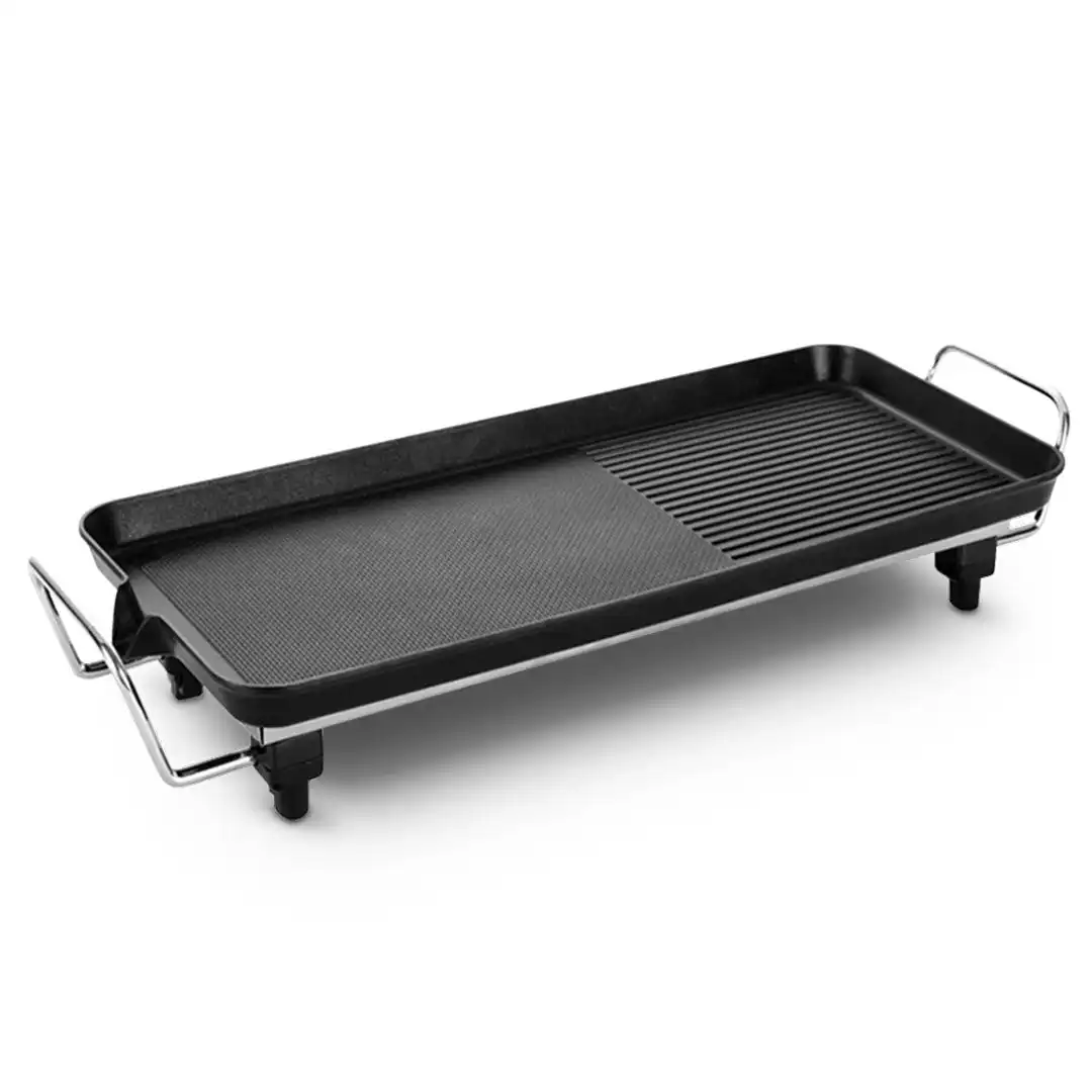Soga 48cm Electric BBQ Grill Teppanyaki Tough Non-stick Surface Hot Plate Kitchen 3-5 Person