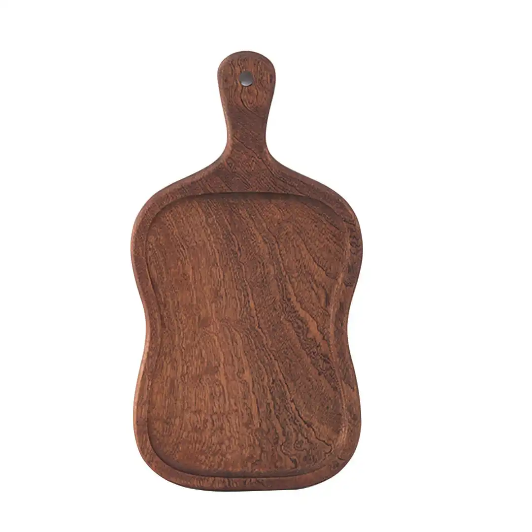 Soga 18cm Brown Wooden Serving Tray Board Paddle with Handle Home Decor