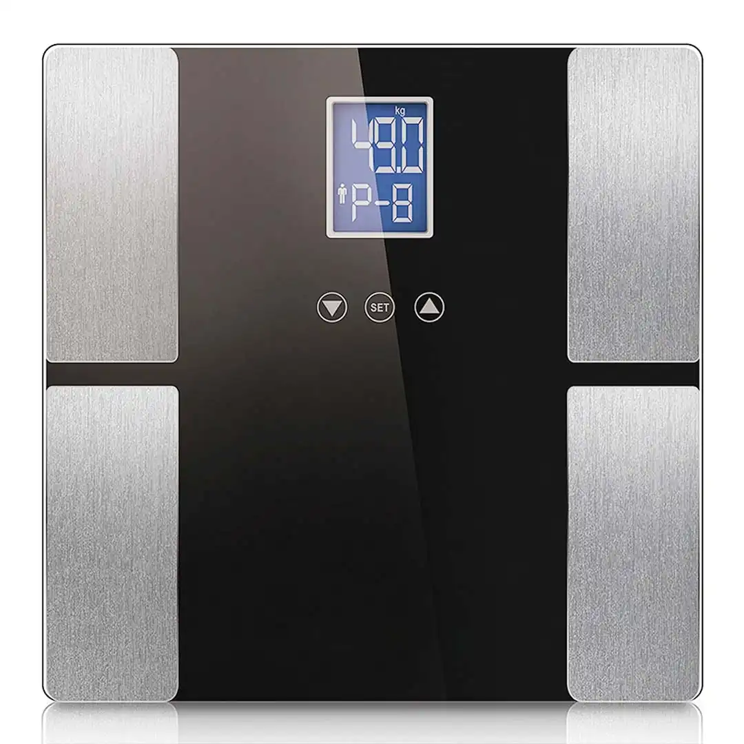 Soga Digital Electronic LCD Bathroom Body Fat Scale Weighing Scales Weight Monitor Black