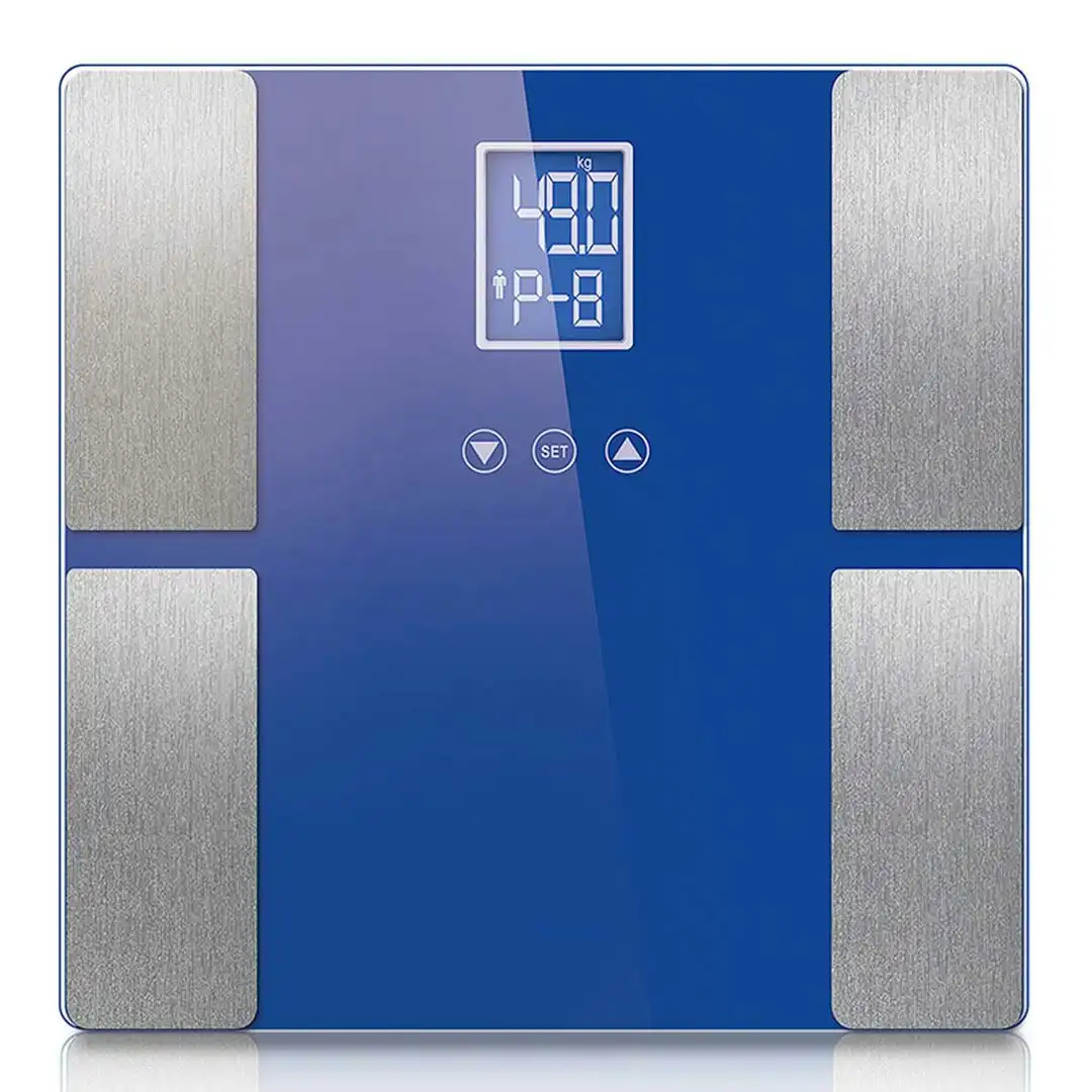Soga Digital Electronic LCD Bathroom Body Fat Scale Weighing Scales Weight Monitor Blue