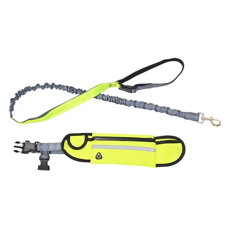Soga Yellow Adjustable Hands-Free Pet Leash Bag Dog Lead Walking Running Jogging Pet Essentials