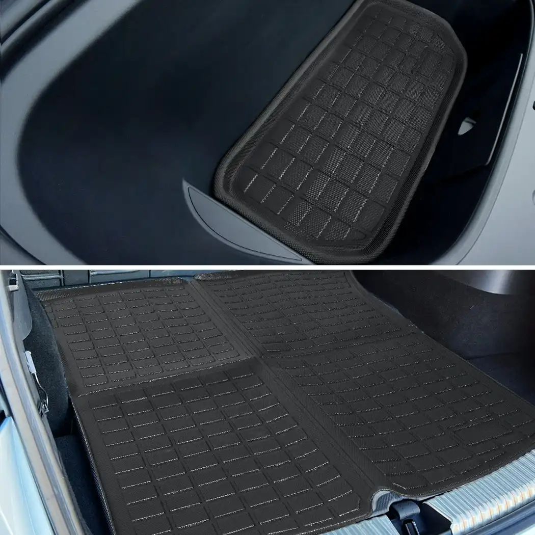 Manan Tesla Model Y Floor Mats  Front Rear Trunk Anti-Slip 2020-2022 Car Carpets