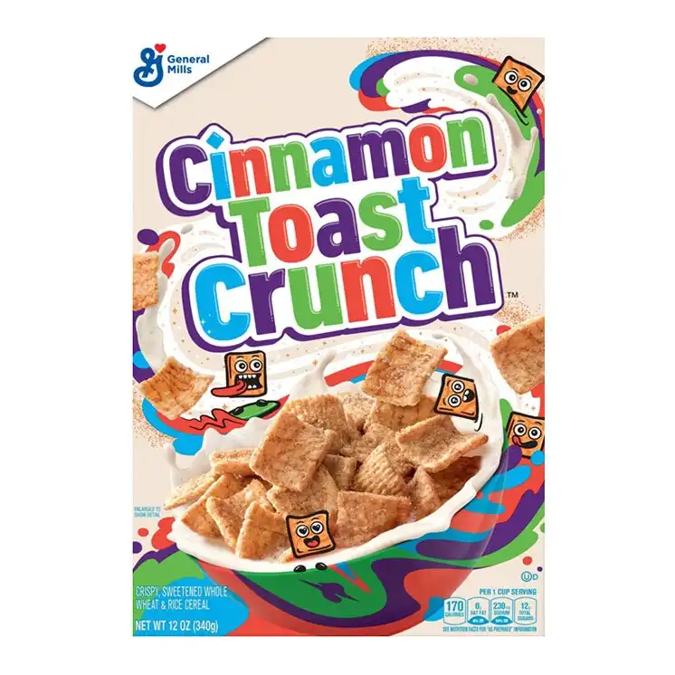 Cinnamon Toast Crunch 340g Crispy Sweetened Wholemeal American Breakfast Cereal