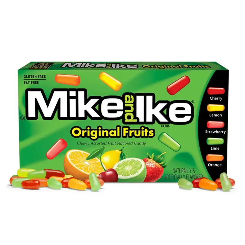2x Mike & Ike 141g Original Fruits Flavoured Chewy Confectionery Candy/Sweets