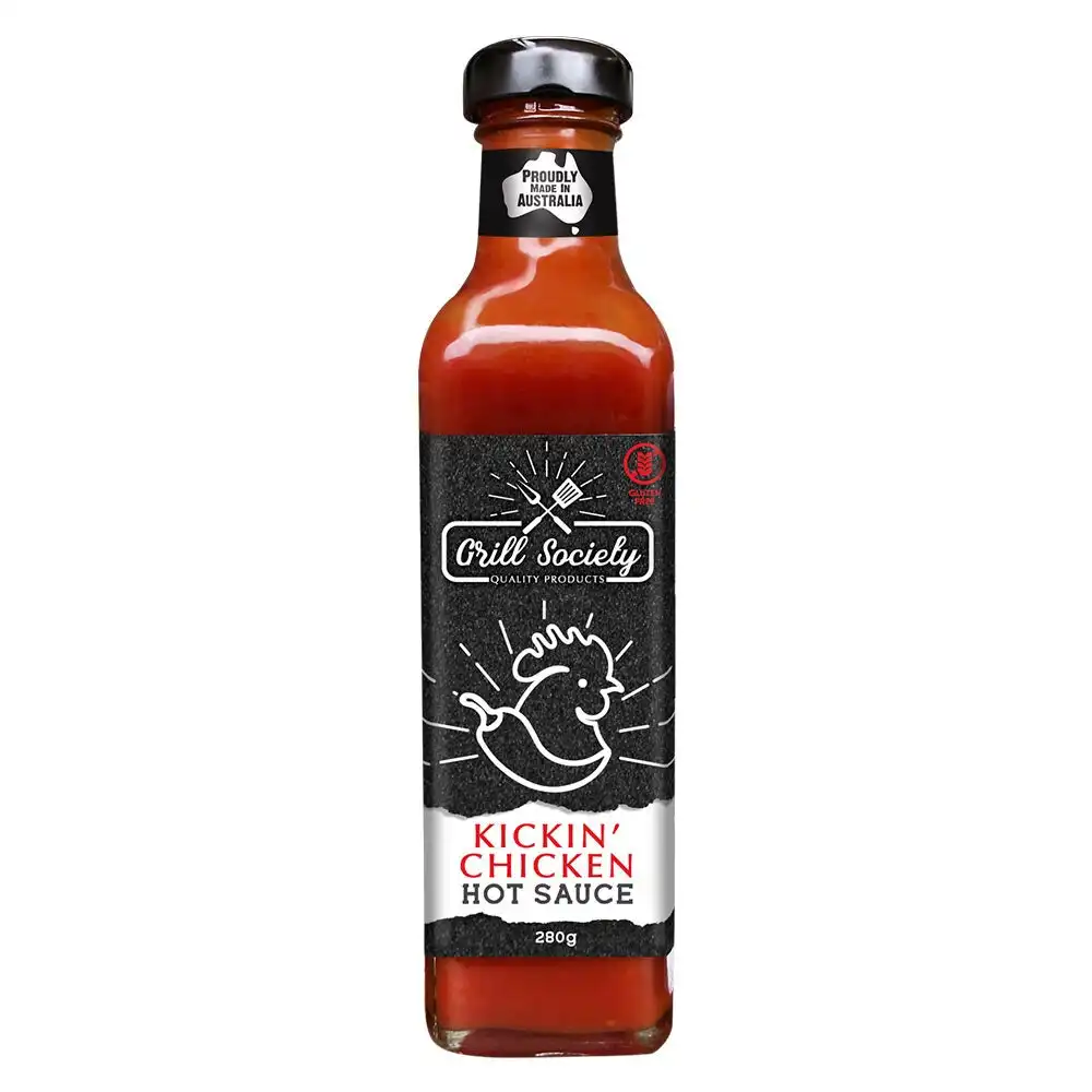 280g Grill Society Kickin Chicken Hot/Chilli/Spicy/Heat Cooking Sauce/Condiment