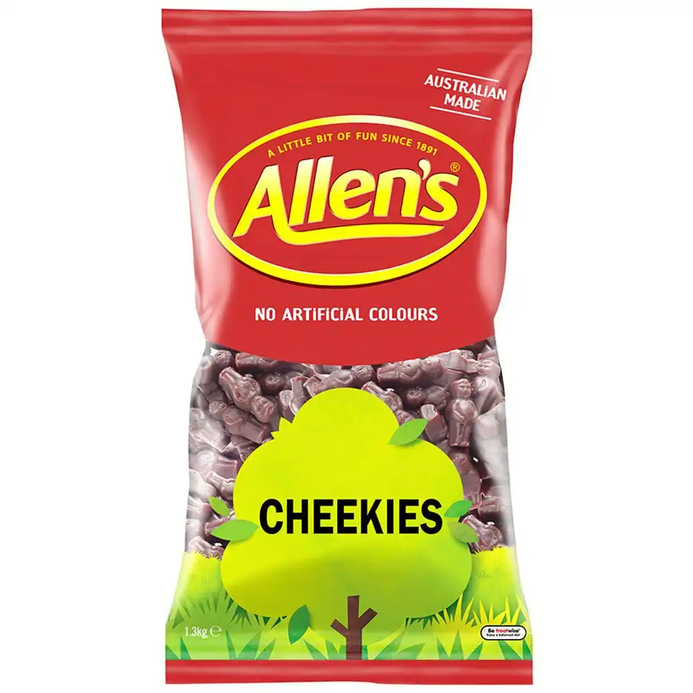 Allen's 1.3kg Cheekies Chocolate Flavoured Chewy Jelly Lolly/Candy Sweets Snack