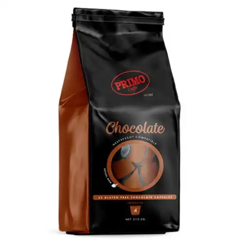 25PK Primo Caffe 54g Chocolate Capsules/Hot Drink Pods for Nespresso Machine