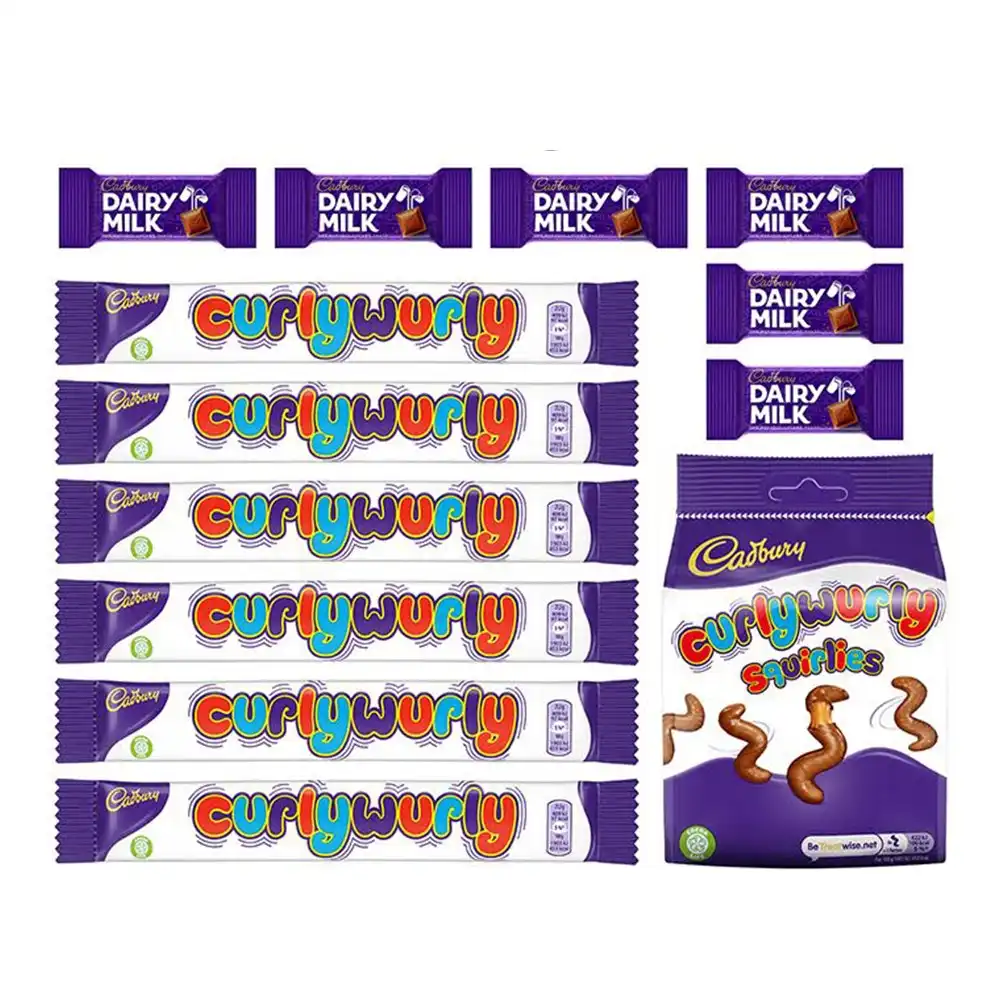 Cadbury Curly Wurly Superbag Showbag Dairy Milk Chocolate Sweets/Snacks/Lollies
