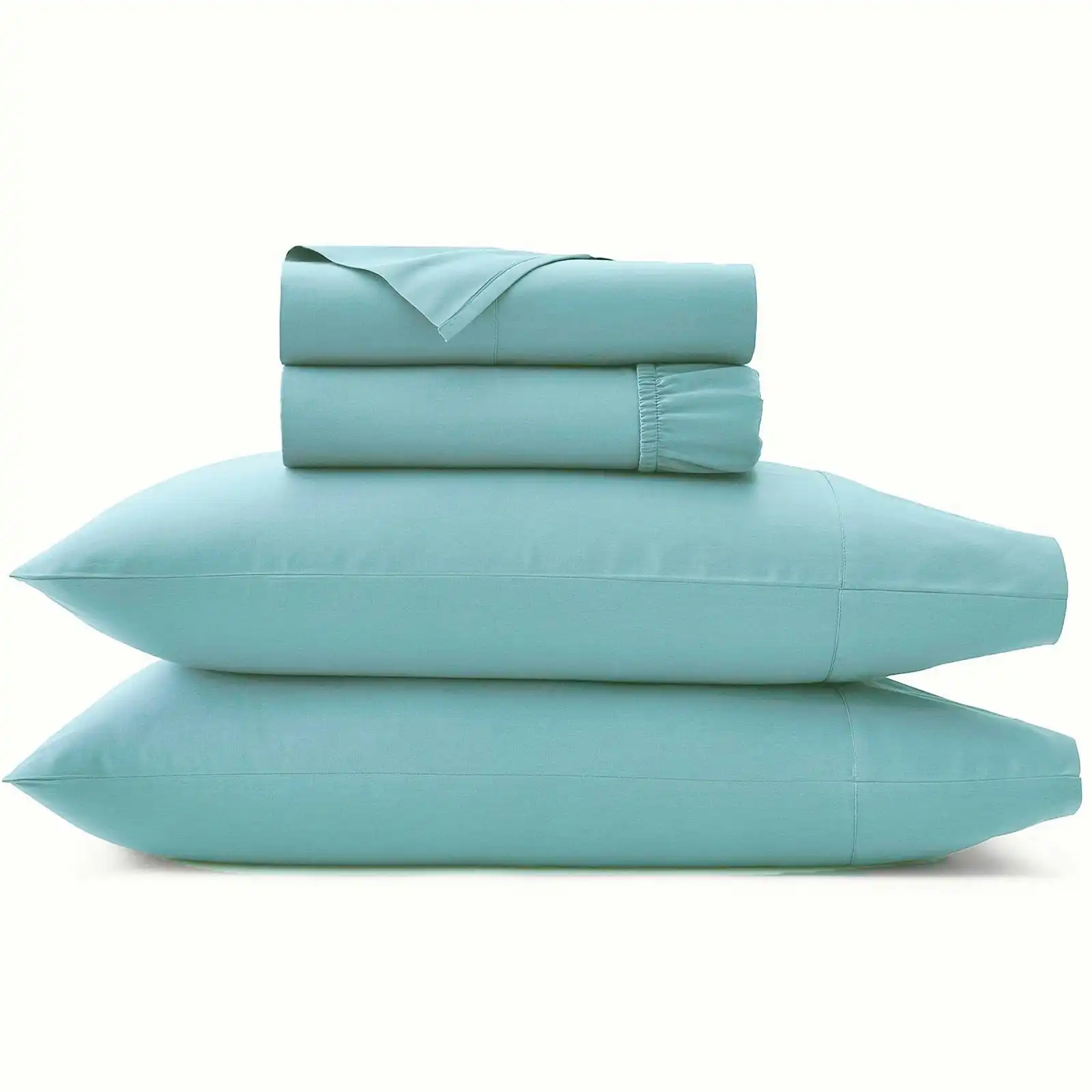 Cotton Natural 500 Thread Count Sheet Set Turquoise