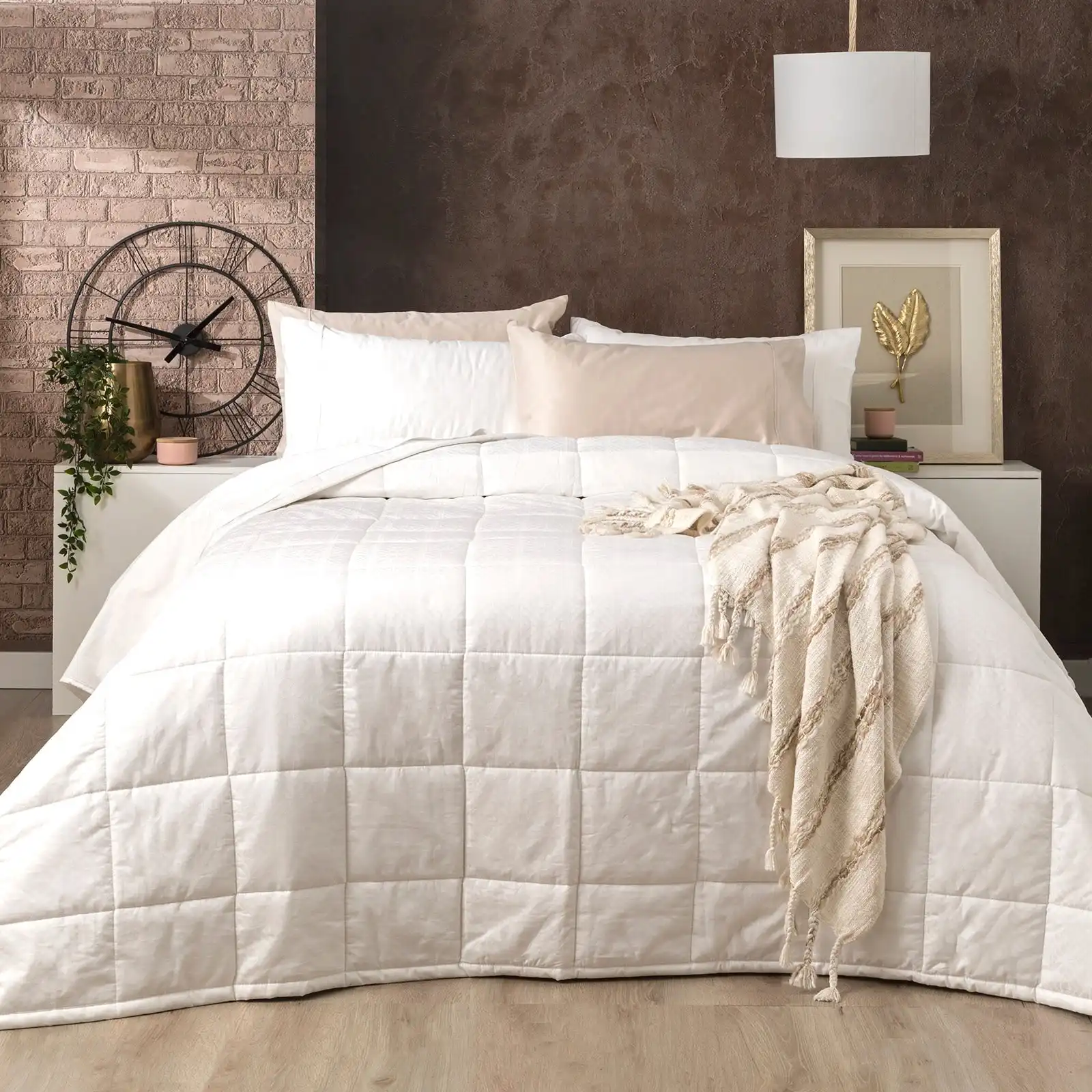 Mosaic Comforter sets Cotton Jacquard White